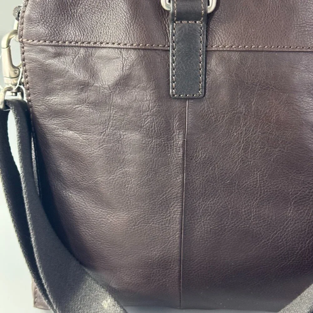 NWOT Fossil Mercer Brown Leather Work Bag